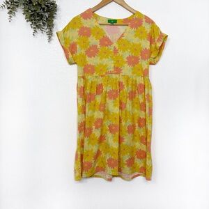 DIP‎ • 70's inspired floral linen blend dress